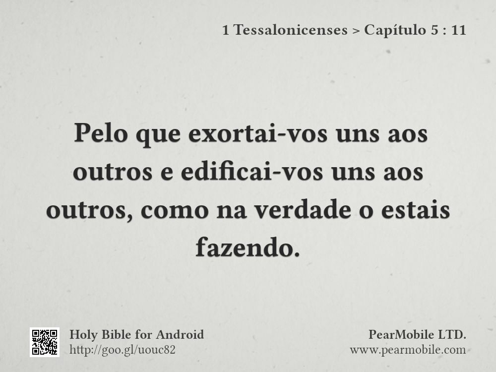 1 Tessalonicenses, Capítulo 5:11